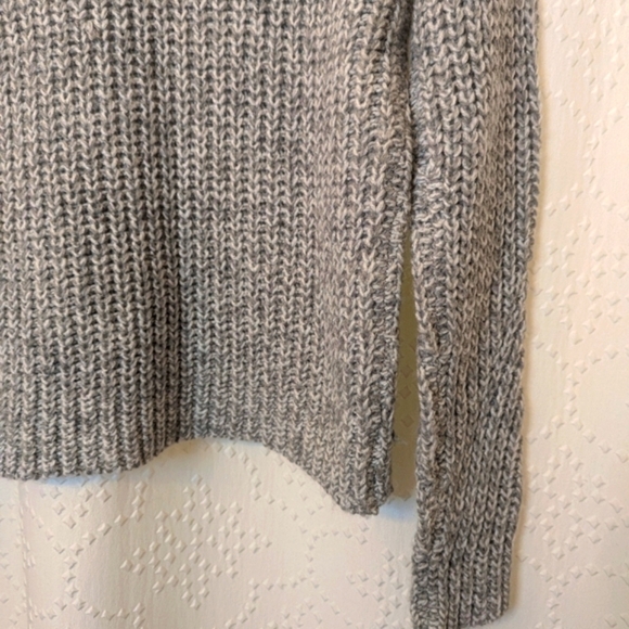 Wool Blend Grey White  Heathered Knit Pullover Sweater Women's XS NWT A New Day - Picture 5 of 7